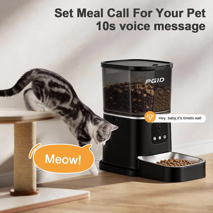 Automatic Cat Feeder,2.4G Automatic Dog Food Dispenser,Auto Dog Feeder with APP Control,5L Timed Auto Cats Food Dispenser W 2-Way Audio for Multiple Pet